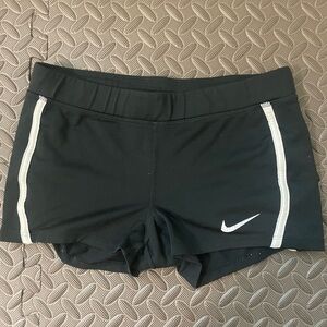 Women’s Nike Compression Shorts Black with White Stripe Great Condition Size XS